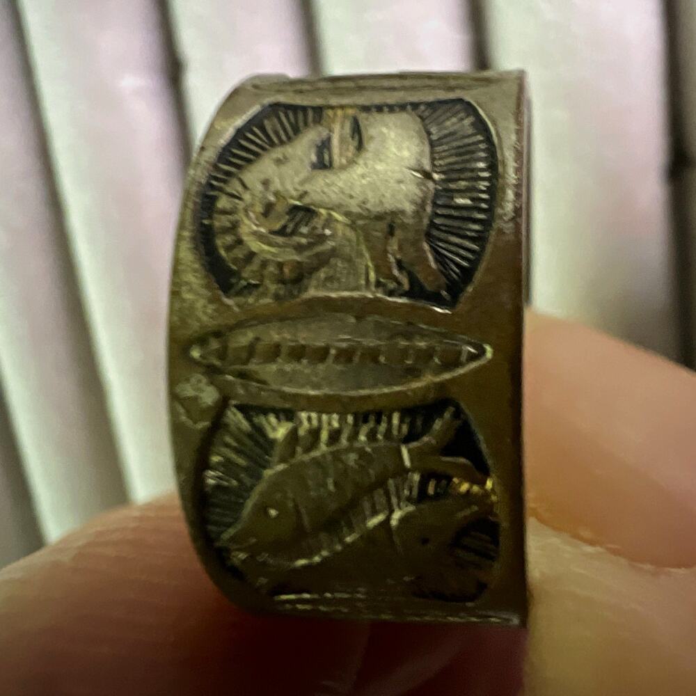 Vintage Silver Tone Metal Band Ring Signed Spain No Stone 6